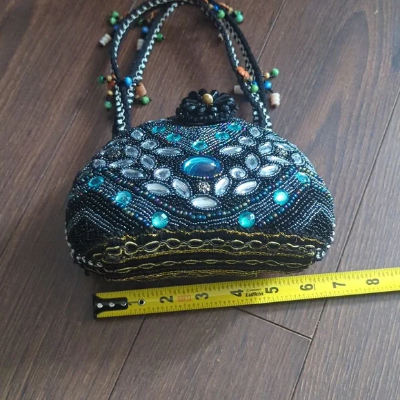 Handmade Beaded & Rhinestone Handbag - Picture 8 of 12